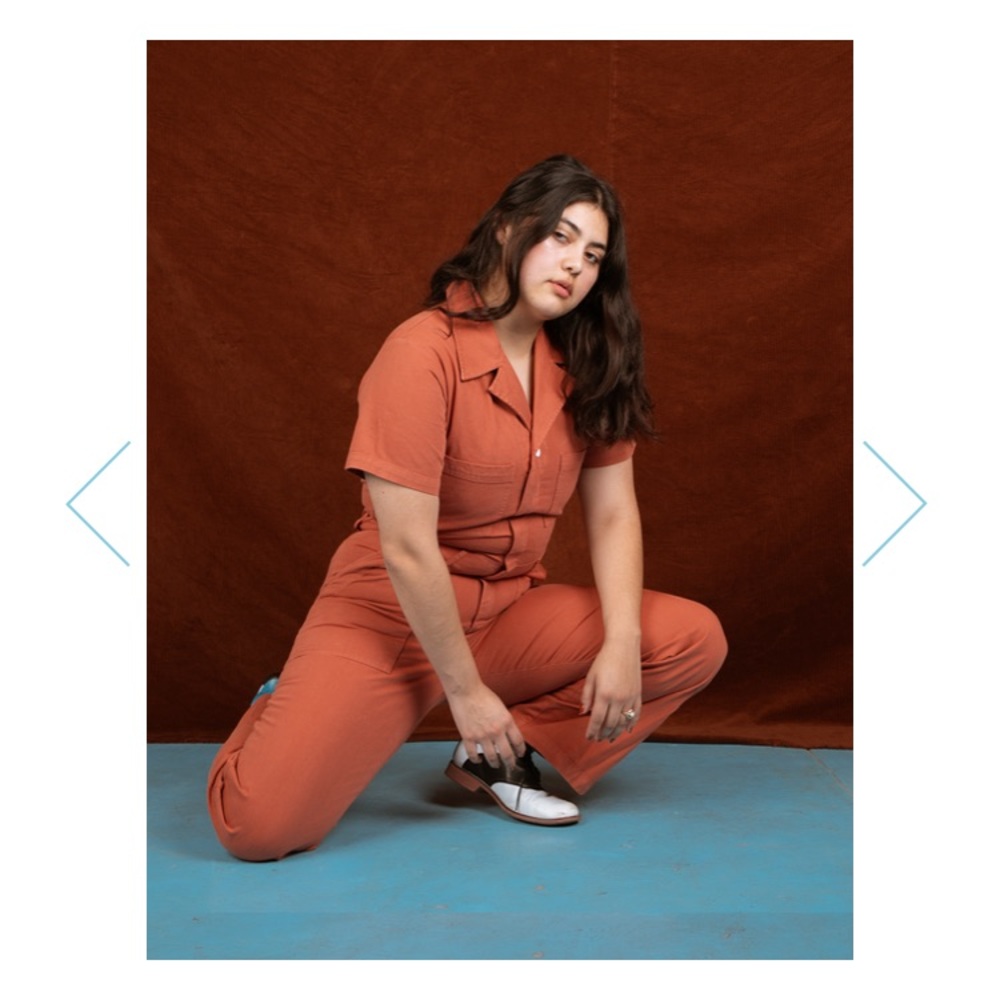 Big Bud Press clay red short sleeve jumpsuit small